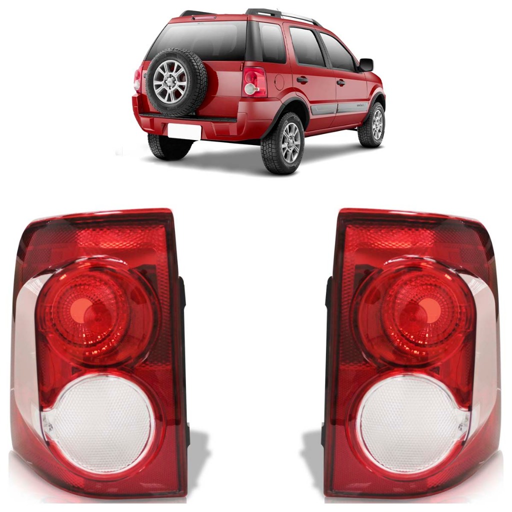 Lanterna Traseira Ecosport 2008 2009 2010 2011 2012 Bicolor Lente Acrilico em Oferta na Shopee