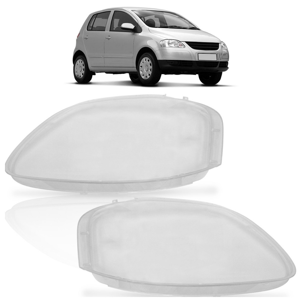 Lente Farol Dianteiro Fox 2008 2009 2010 Transparente Lente Lisa Acrilico em Oferta na Shopee