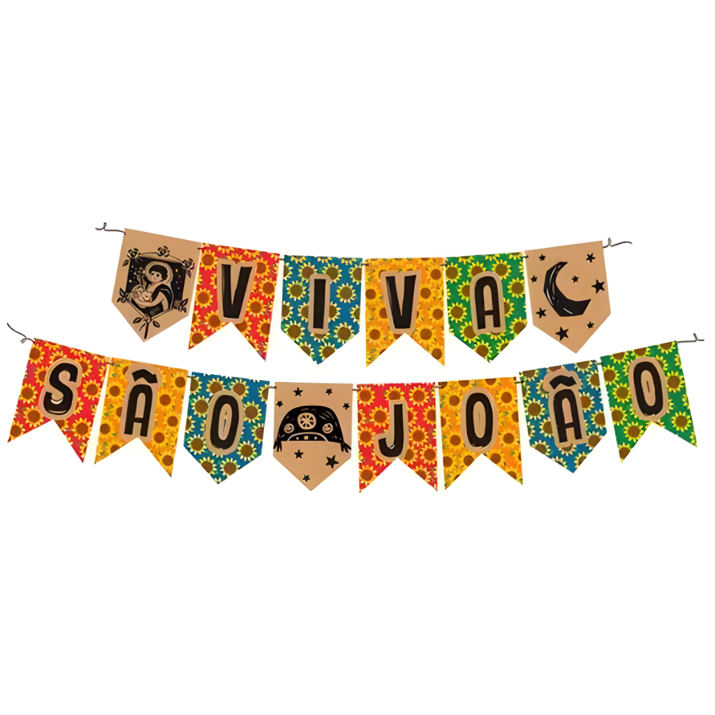decoração festa junina viva são joão faixa sertão arraiá