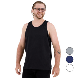 Regata Masculina Básica 100% Algodão em Oferta na Shopee