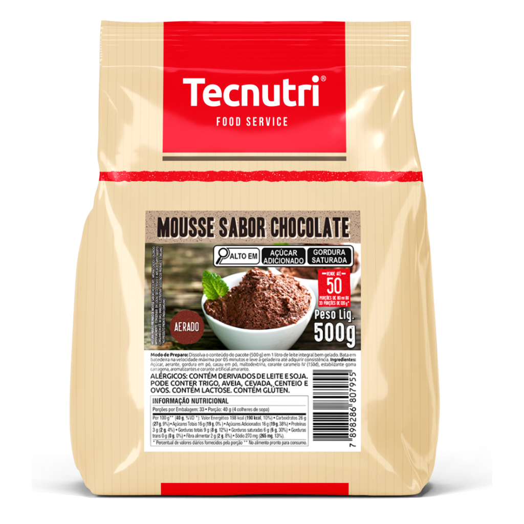 Mousse de Chocolate Tecnutri 1 pacote 500g em Oferta na Shopee
