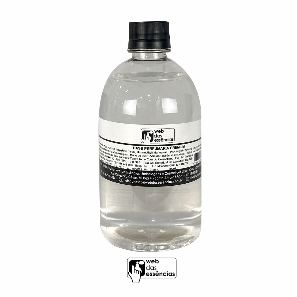 Kit -1 Base Perfumaria Premium 500 ML + 5 Essências Black