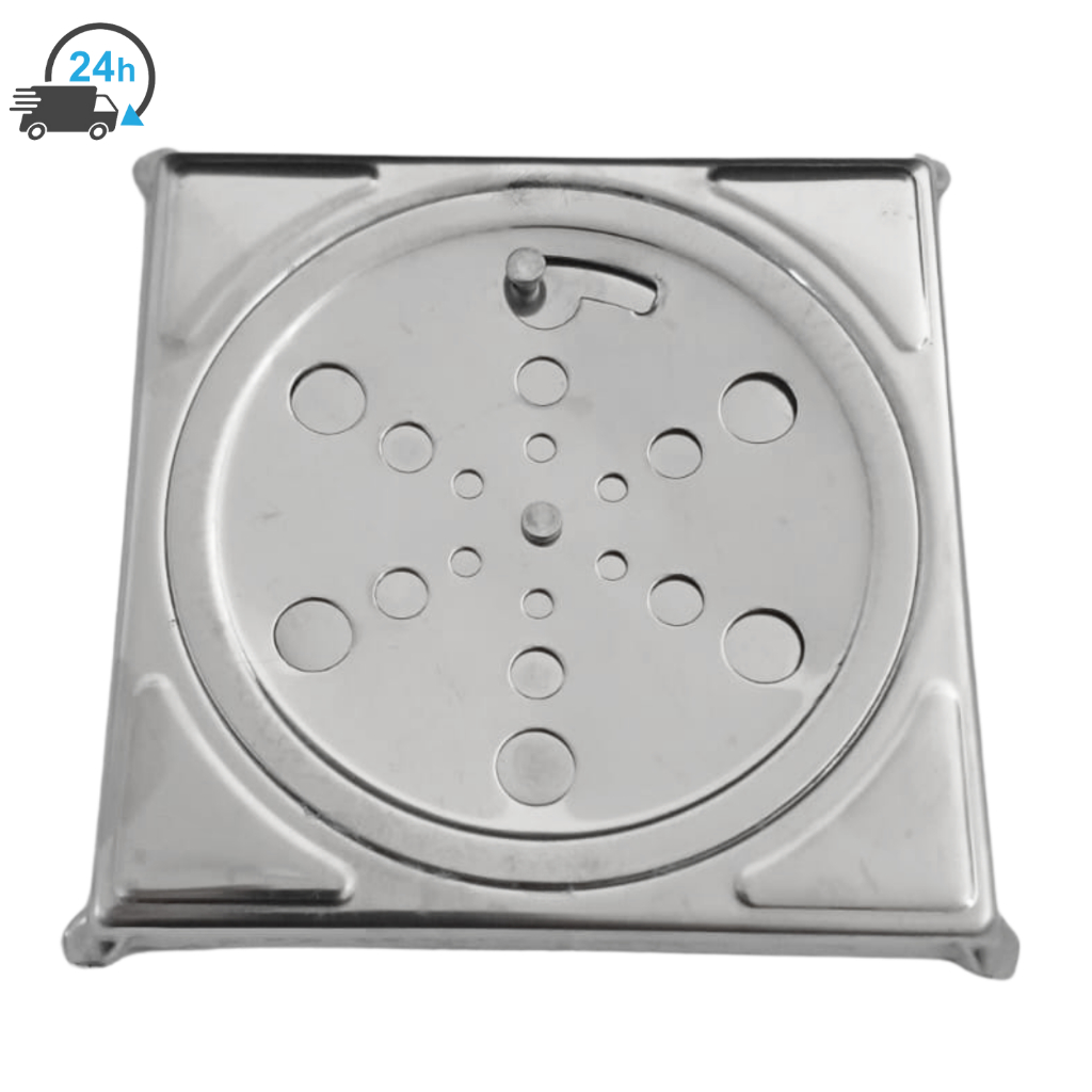 Ralo Inox Quadrado Com Caixilho Para Banheiro Tampa Anti Odor 10x10 15x15