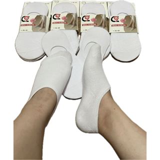 Kit 06 E 12 Pares Meia Sapatilha Invisível Feminina Adulto 35 ao 40 branco preto