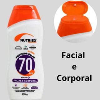 Protetor Solar FPS 70 120 ml Facial e Corporal - Nutriex