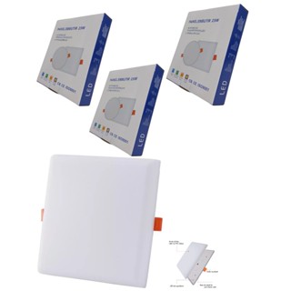 Kit 3 Plafon Led Borda Infinita 25W Embutir Quadrado Bivolt Branca Frio 6500k ou Neutro 4000k 17CM em Oferta na Shopee
