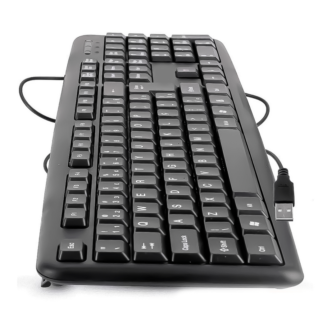 Teclado Para Computador PC Notebook Padrão ABNT2 K11 Preto Com Cabo 1,2m Teclas Macia em Oferta na Shopee