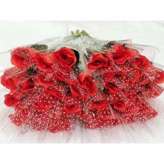 Buquê com 10 unidades de botão vermelho com embalagem. em Oferta na Shopee