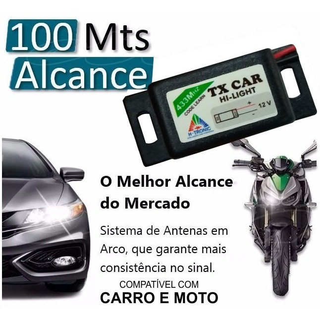 TX CAR PISCA ALARME  Tx Car Light Prova D'agua 100% ORIGINAL 01 UND