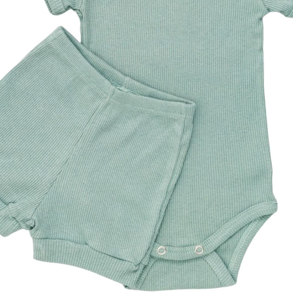 Kit 10 Peças Bebê Verão Canelado Manga Curta  7714-C1