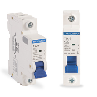 DISJUNTOR MONOPOLAR, UNIPOLAR 1P 10A, 16A, 20A, 25A, 32A, 40A, 50A, 63A CURVA C TRAMONTINA em Oferta na Shopee