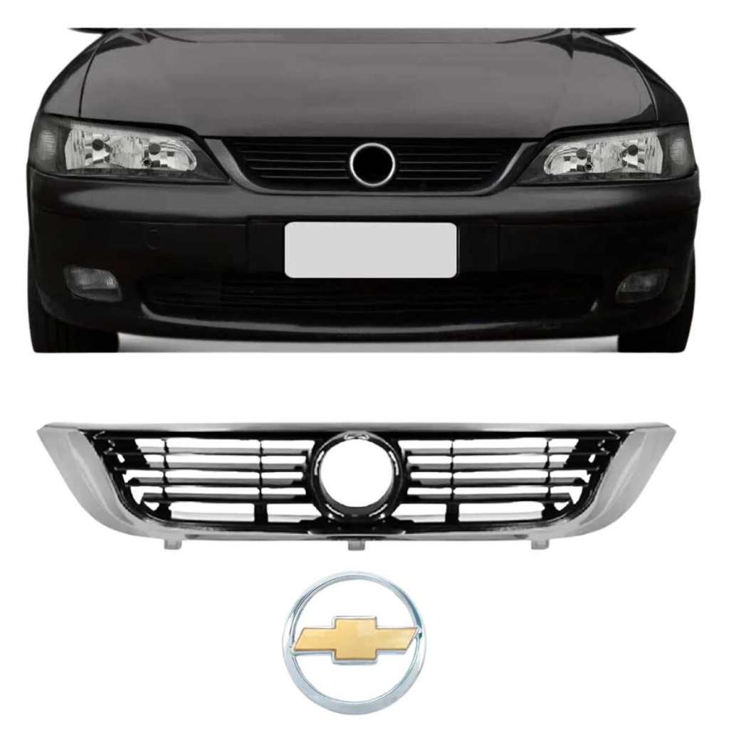 Grade Radiador Moldura Cromada Vectra Ano 97/05 Cód 0305 Com Emblema