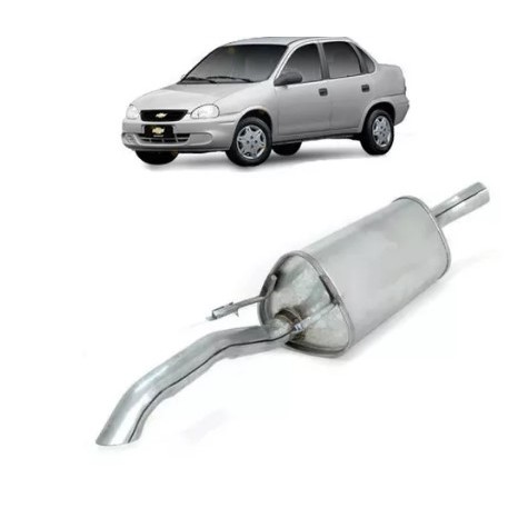 Escapamento Silencioso Traseiro Corsa Gm Chevrolet Classic / Sedan / Wagon 1997 a 2009 1.0/1.6