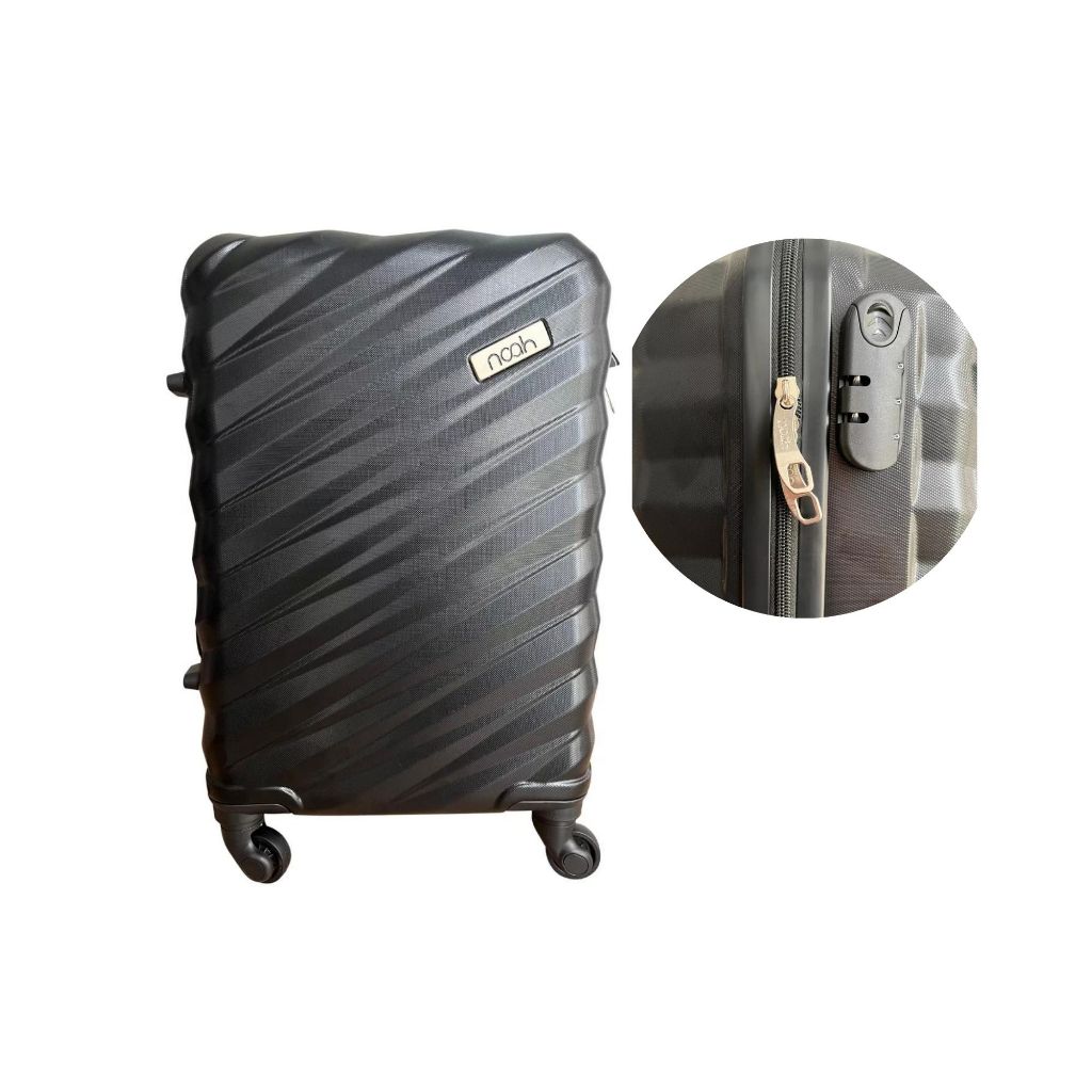 Mala Viagem 10kg Bordo 4 Rodas 360º Tamanho P Preta Rígida, Para Viagens Curtas Feminina Masculina 3 Compartimentos Alça Retrátil Mala de Mão Bordo 55x35x22cm