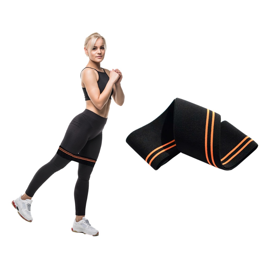 Hip Band Médio Faixa Elástica Resistente Para Treino Funcional Alongamento Pilates Yoga Fitness
