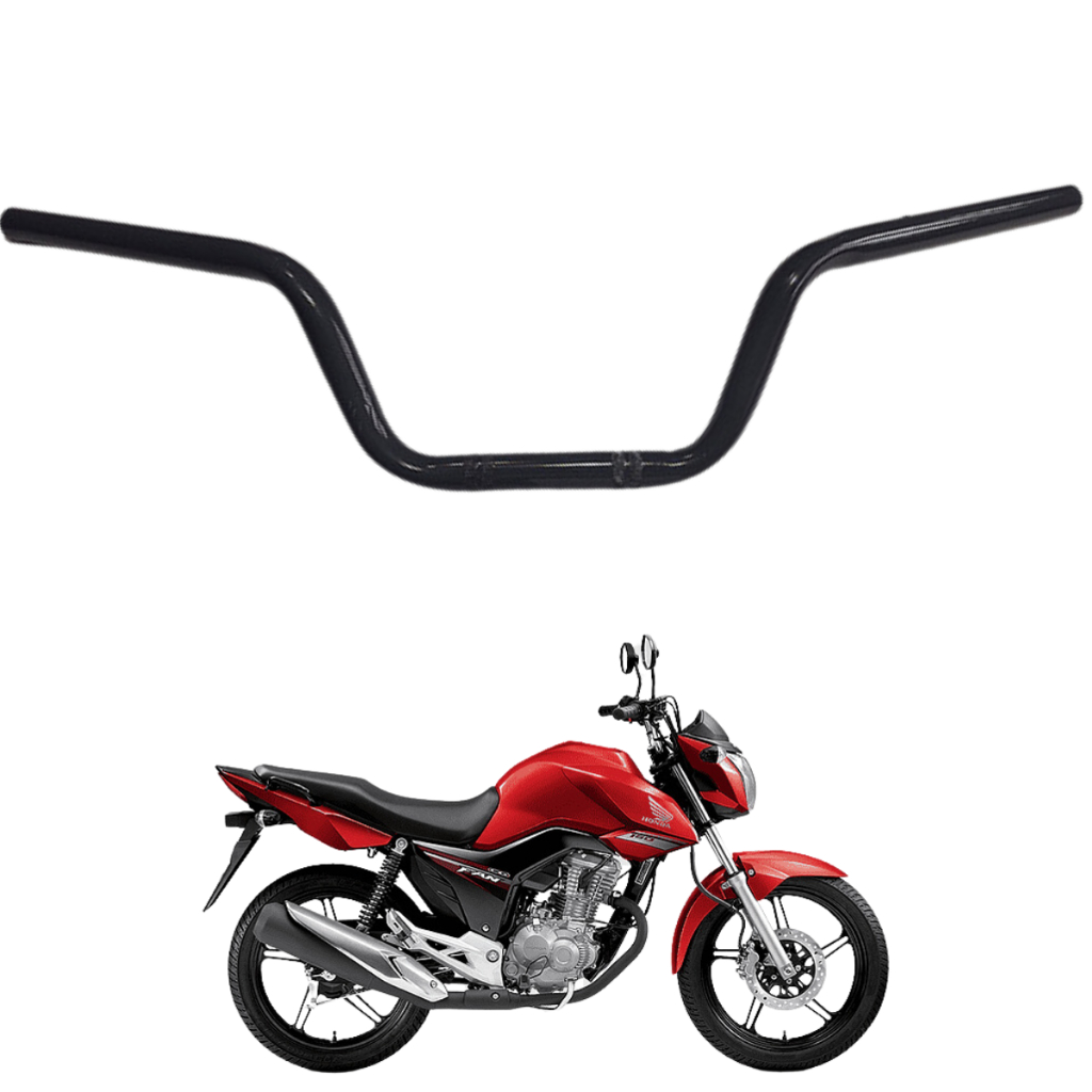 Guidão Preto Cargo Cg 150 2014/ Cg 160 Cargo Titan Fan 160 Curvo em Oferta na Shopee