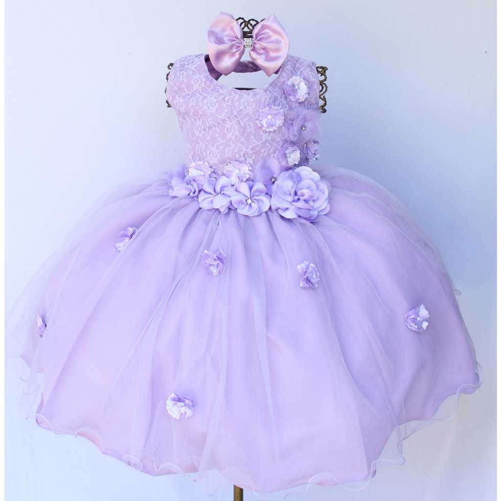 Vestido Jardim Encantado Do 1 ao 16 com Tiara em Oferta na Shopee
