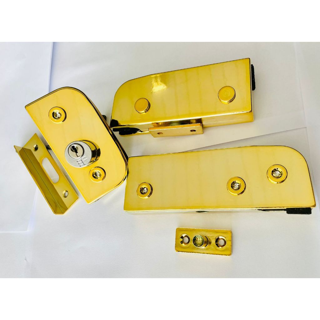 KIT PIVOTANTE PARA PORTA DE VIDRO/BLINDEX 08 A 10MM- DOURADO