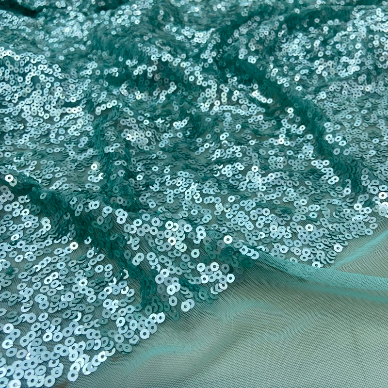 Tecido Paetê Micro Verde Tule Tiffany 1,50 de Largura em Oferta na Shopee