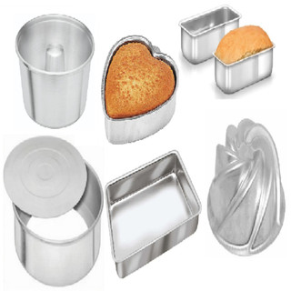 Conjunto 6 Assadeiras Forma Redonda Fundo Falso, Forma Vulcão, Forma Coração, Forma de Pudim com Cone, Forma Pão, Forma Retangular Alta