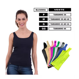 BLUSA FEMININA REGATA K2B ORGINAL SUPLEX LISA ALÇA LARGA FITNESS ACADEMIA
