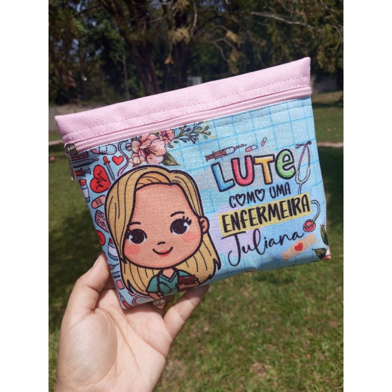 kit necessaire enfermagem, lembrancinha a partir de unidades.