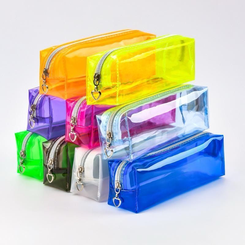 Estojo NEON TRANSPARENTE a prova dágua - F0142 em Oferta na Shopee