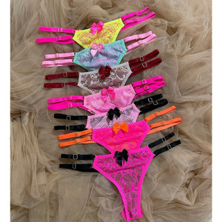 Kit 10 Calcinhas Feminina Em Renda com tirinha Dupla Regulagem String