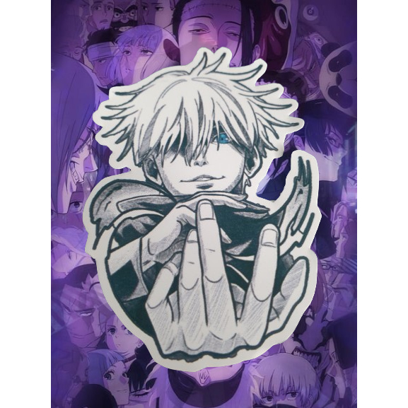 Jujutso Kaizen Adesivo  Jujutsu Kaisen Adesivo Decorativo Satoru Gojo Blue eyes