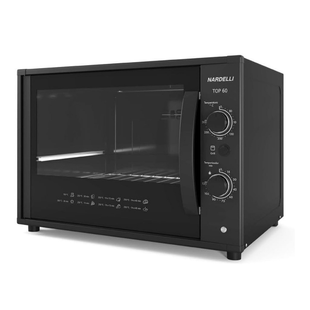 Imagem Forno Elétrico de Bancada,  60 Litros Nardelli top60 preto 127v