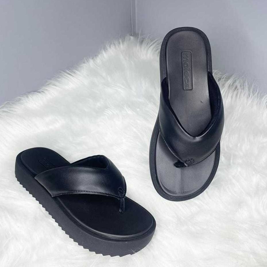 Chinelo Tratorado Flatform Tamanco Feminino Moleca Tendência