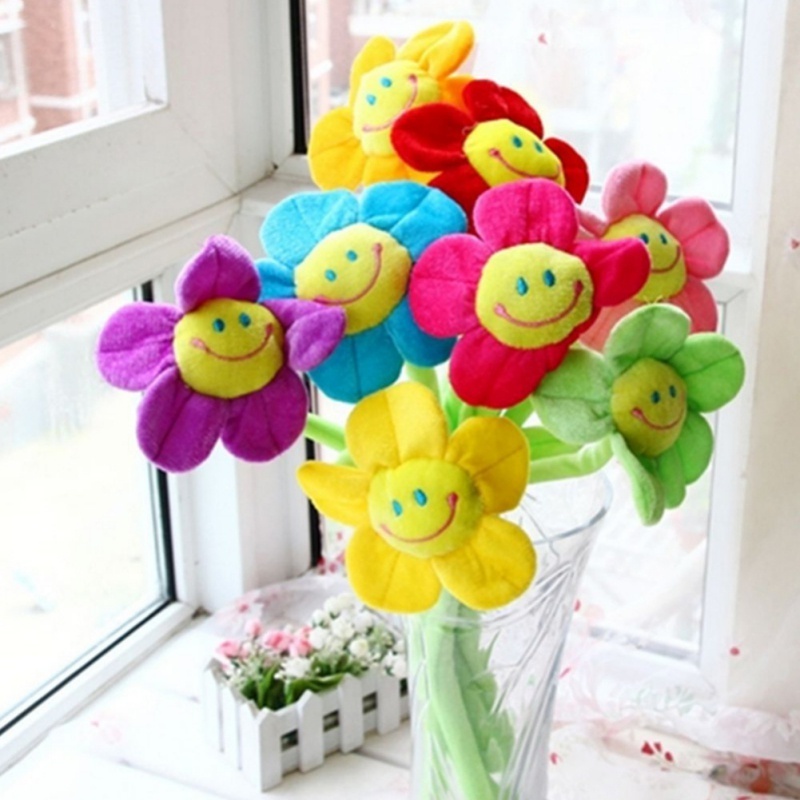 kit com 5 FLOR DE PELÚCIA para decoração 32cm envio sortido em Oferta na Shopee