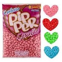 Confeito de Bala Corações Pipper Diversos 500g - Sams kit com 4 pacotes tubetes latinhas em Oferta na Shopee