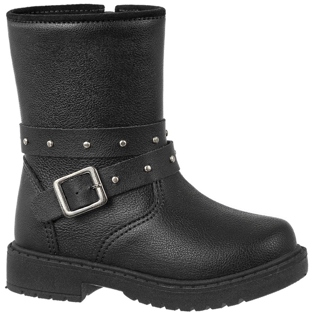 Bota Feminina Infantil Bebê Montaria GiGiL Teen Coturno Tratorado Fivelas Meninas Cano Alto Confortável Moda Atual Blogueira - Baby & Kids Fashion