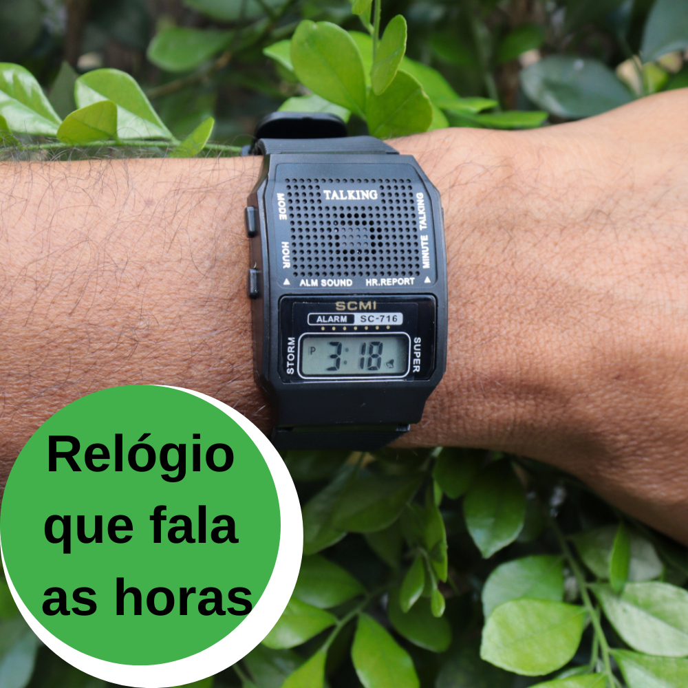 Relógio Falante para Deficiente Visual e Idoso - Fala as Horas em Português TALKING
