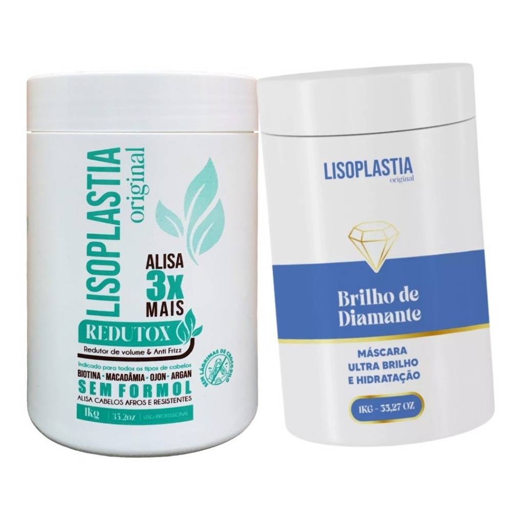 Redutox Alisa3xmais 1kg + Máscara Brilho De  Diamante 1kg