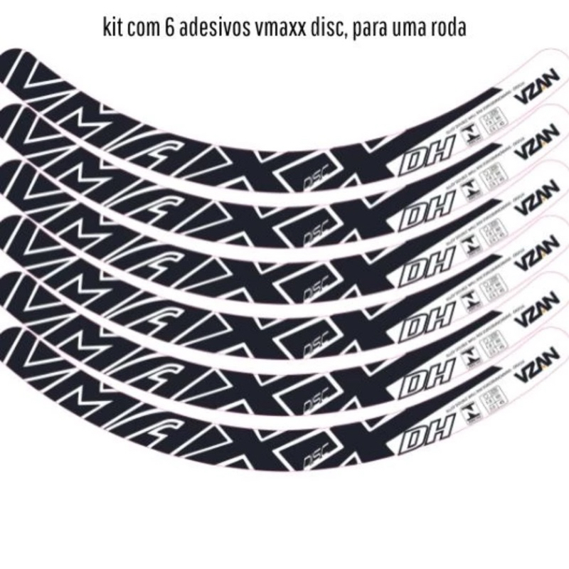 6 Adesivos Aro 26 Vmaxx Freio A Disco kit para 1 roda preto em Oferta na Shopee