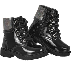 Bota Coturno Feminina Infantil Bebê GiGiL Teen Coturno Tratorado Meninas Cano Médio Confortável Moda Atual Blogueira