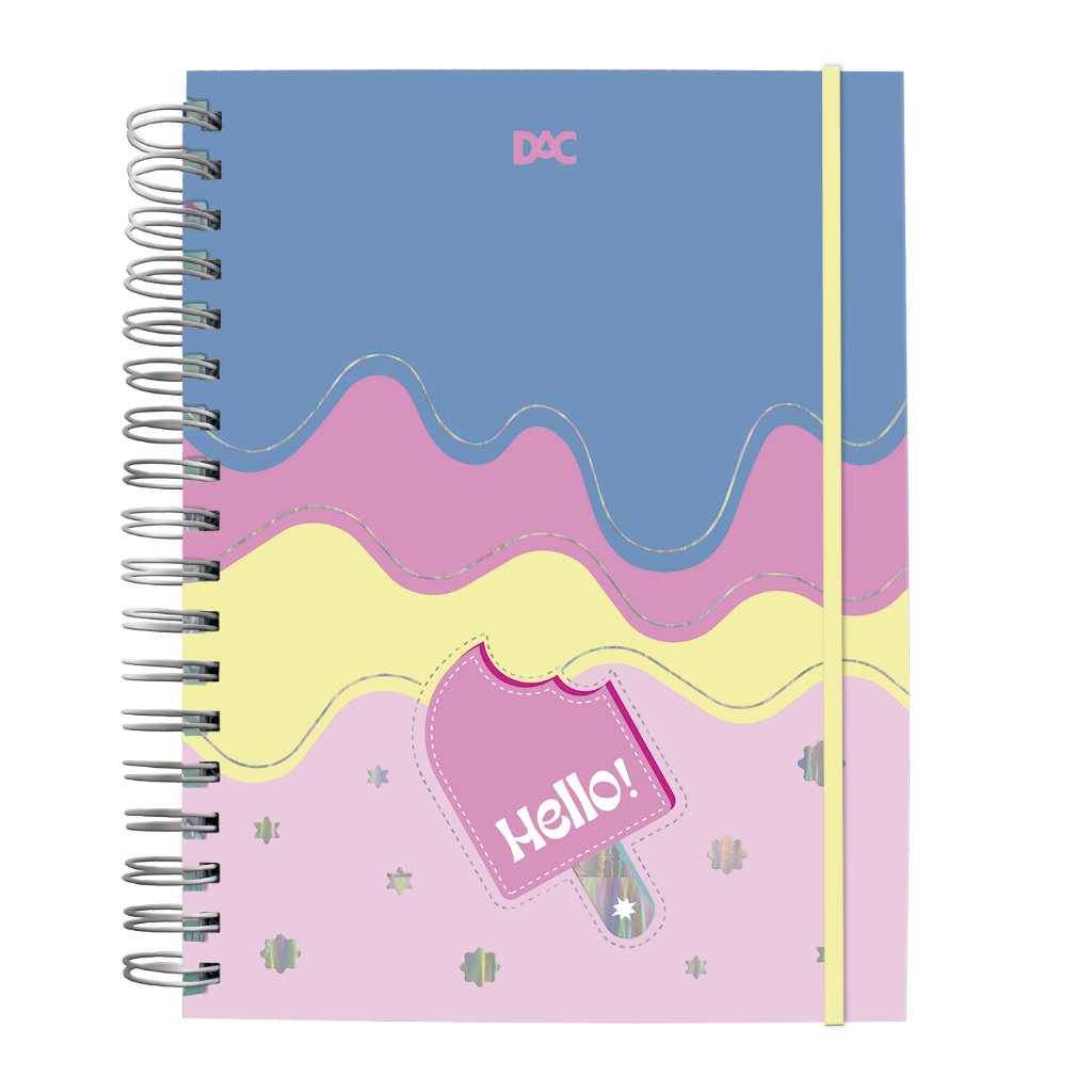 Caderno Smart Mini Hello Com 80 Folhas Reposicionáveis DAC