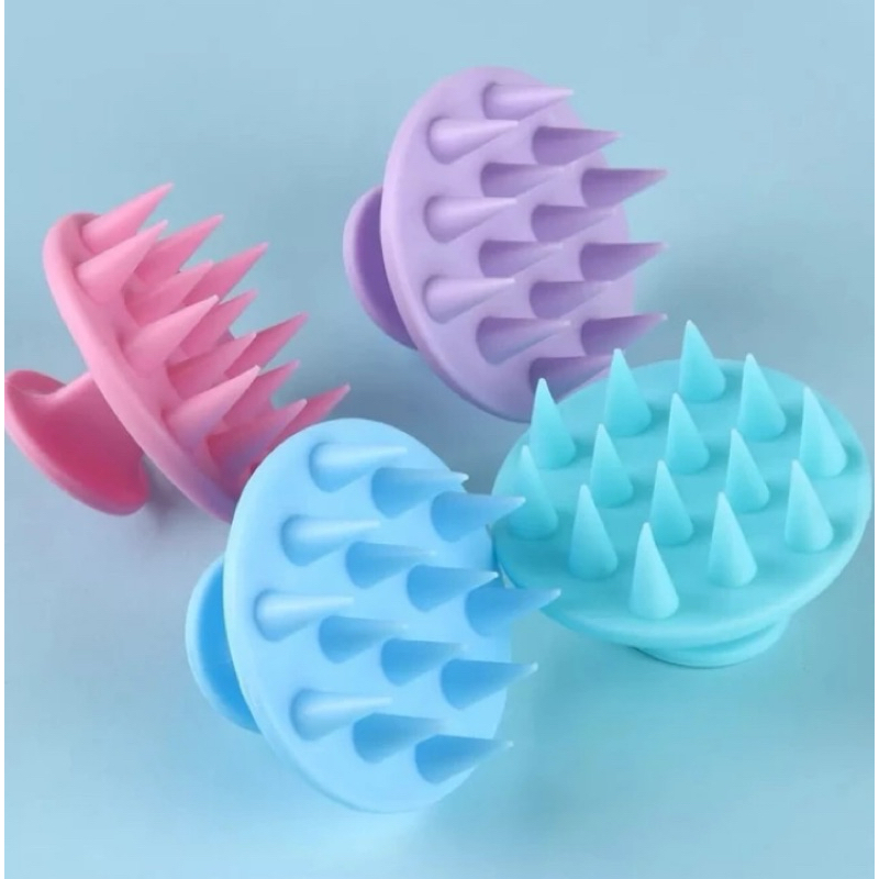Escova Massageadora de Silicone , Escova de lavar cabelo lavar couro cabeludo .