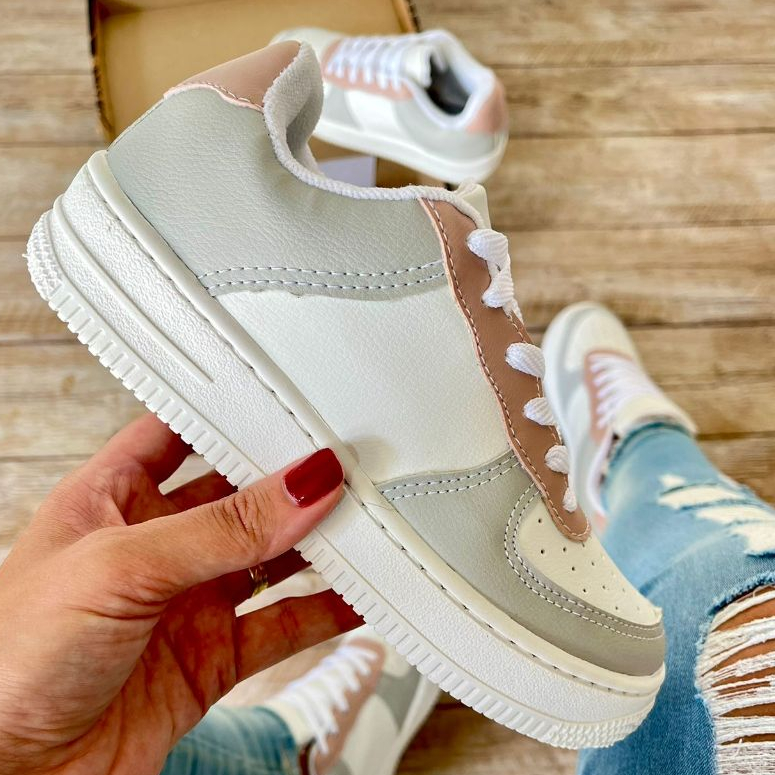 Tênis Feminino Branco Casual Confortável Tenis Academia Caminhada Original Tradicional Lançamento