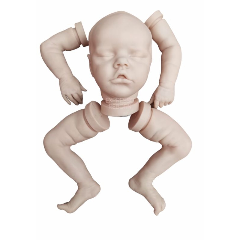 Kit Cru Bebe Reborn Molde Twin B Com Corpinho De Tecido Suede