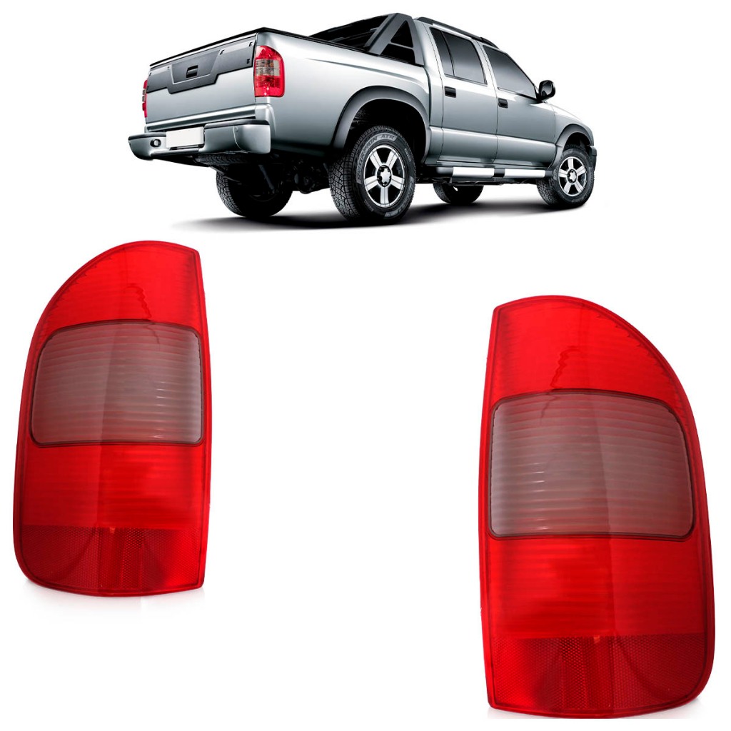 Lente Lanterna Traseira S10 2001 2002 2003 2004 2005 2006 2007 2008 2009 Bicolor Ré e Pisca Fumê em Oferta na Shopee