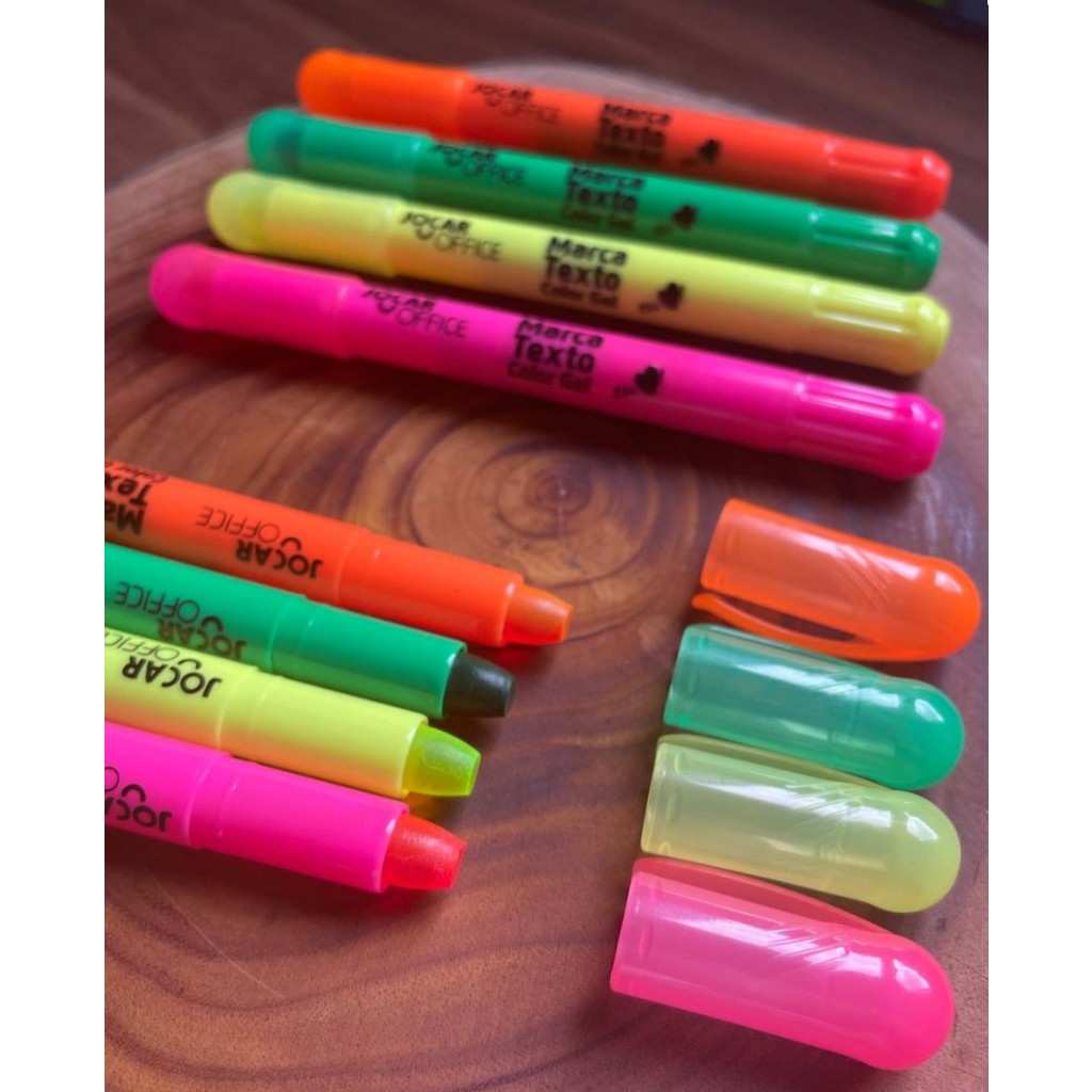 Marca Texto Color Gel Jocar Office - Não mancha o verso, biblia - Leonora em Oferta na Shopee