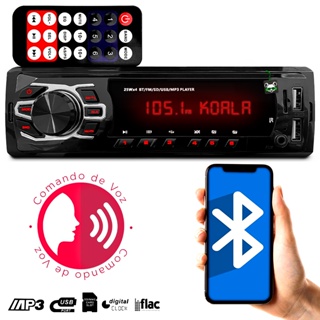 Rádio Som Automotivo Mp3 1 Din Bluetooth 2 USB Sd Auxiliar Carro Universal em Oferta na Shopee