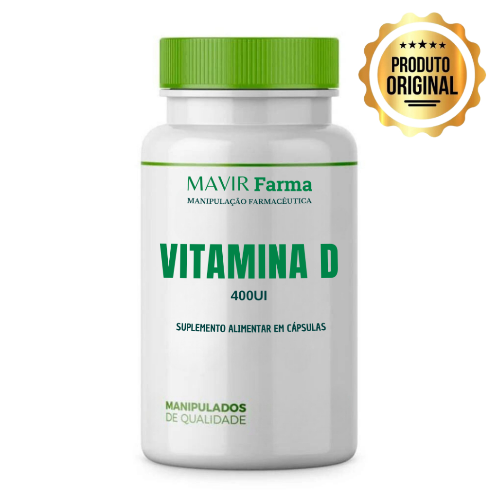 Vitamina D 400 Ui 60 Capsulas - Suplemento Manipulado