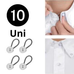 10 Unidades Botão extensor alargador de colarinho de camisa social e calça