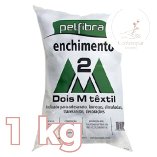 Enchimento fibra siliconada PET FIBRA - Dois M Têxtil - 1 kg em Oferta na Shopee