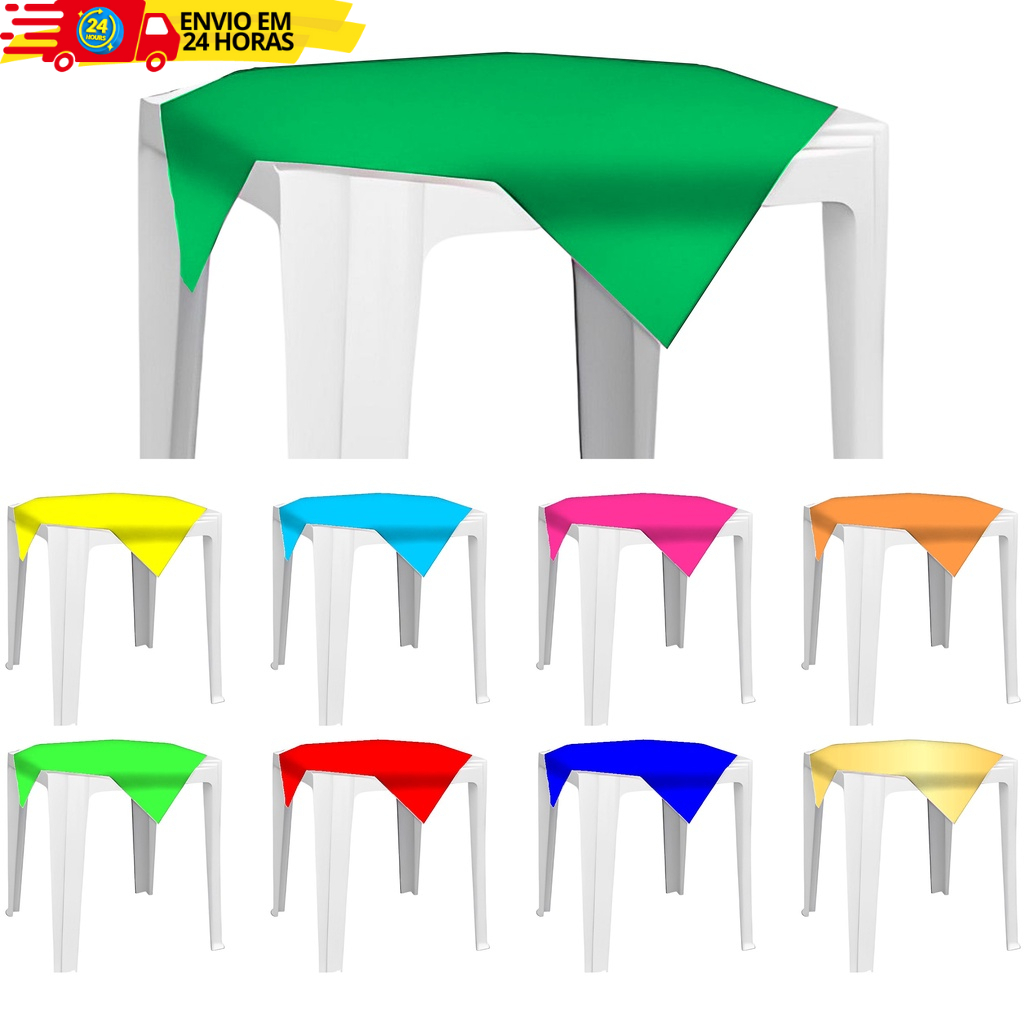 Kit 10 Toalhas Plástica de Mesa Para Convidados Lisa ou Xadrez 80 x 80cm em Oferta na Shopee