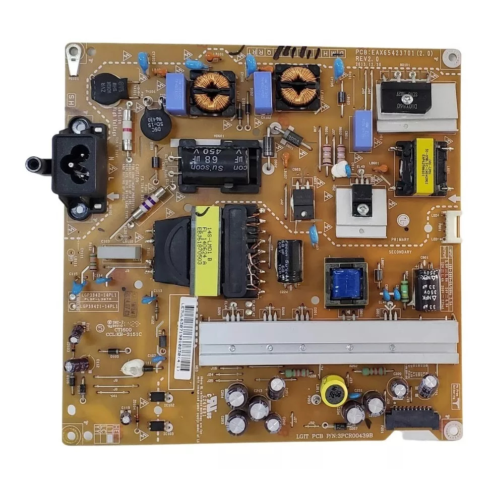 Placa Da Fonte TV 42LB6200 / 42LB5500 / 5600 EAX65423701